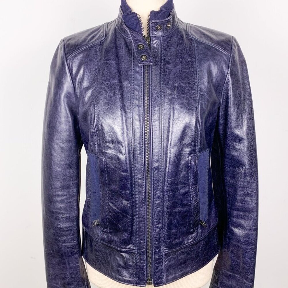 Dolce & Gabbana Vintage Café Racer Style Leather Jacket - Picture 4 of 7